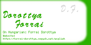 dorottya forrai business card